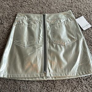 Metallic Silver Skirt